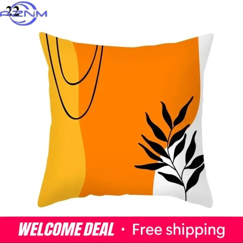 Century Textile & Sewing Supply Avenue C North Saskatoon Sk - Sarung Bantal Abstrak Oranye Boho, Sarung