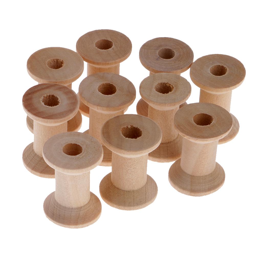 Thread Bobbins Empty - Gulungan Benang Kayu Kosong Perlengkapan Jahit