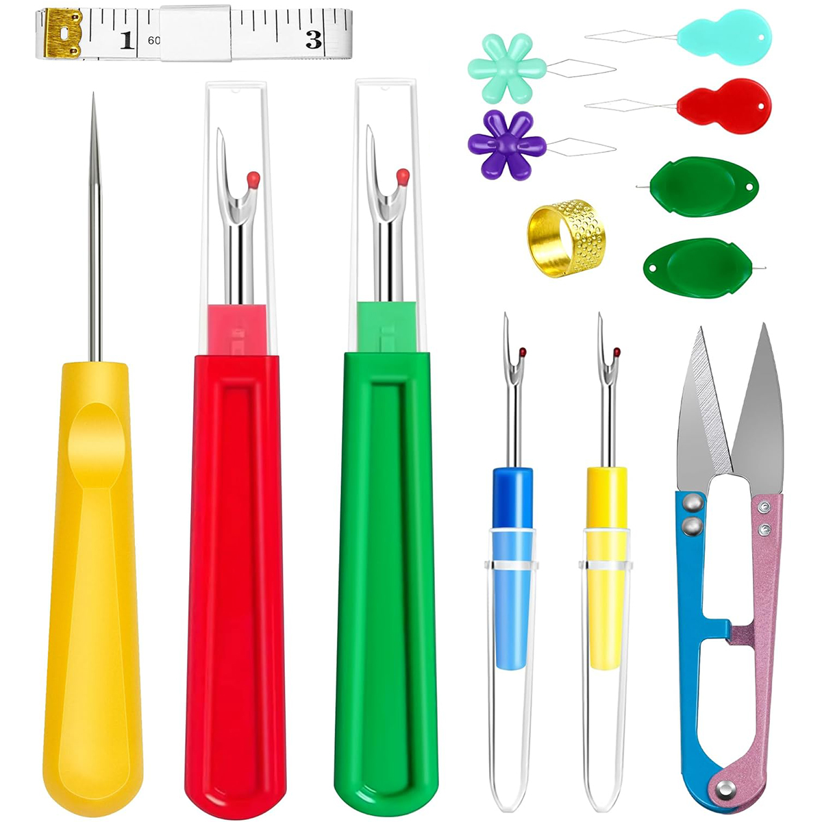 Seam Ripper Tool - Kit Ripper Jahitan Profesional dengan Pita