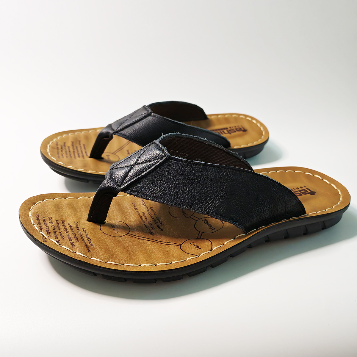 Sewing Net - Sepatu Musim Panas Sandal Pria Kulit