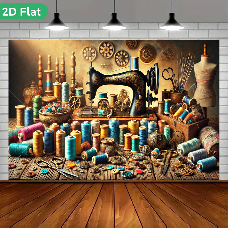 Sewing Machine For Textile - Tapestry Dinding Atelier Jahit Retro Vintage,