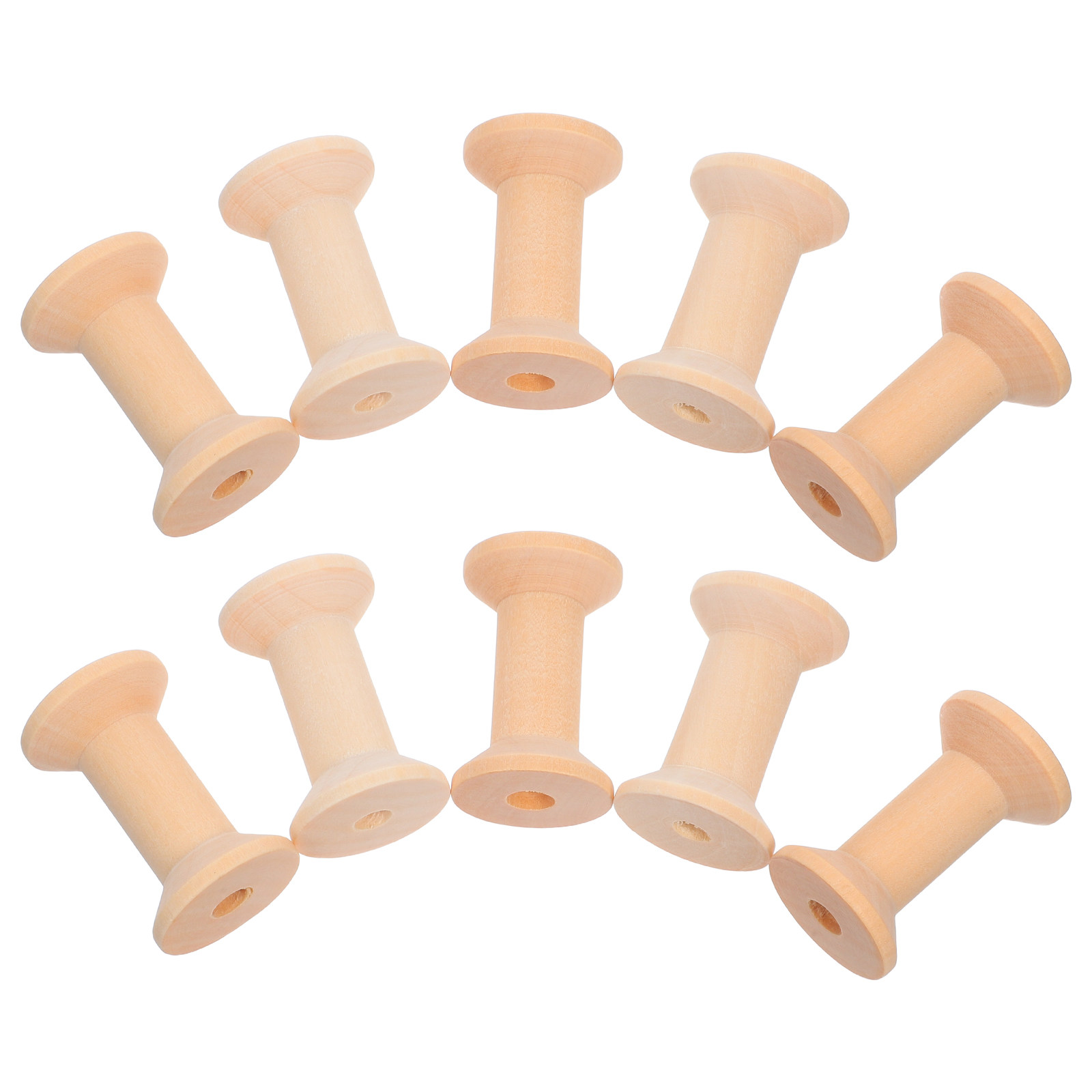 Thread Bobbins Empty - 50 Buah Gulungan Kayu Alami Vintage