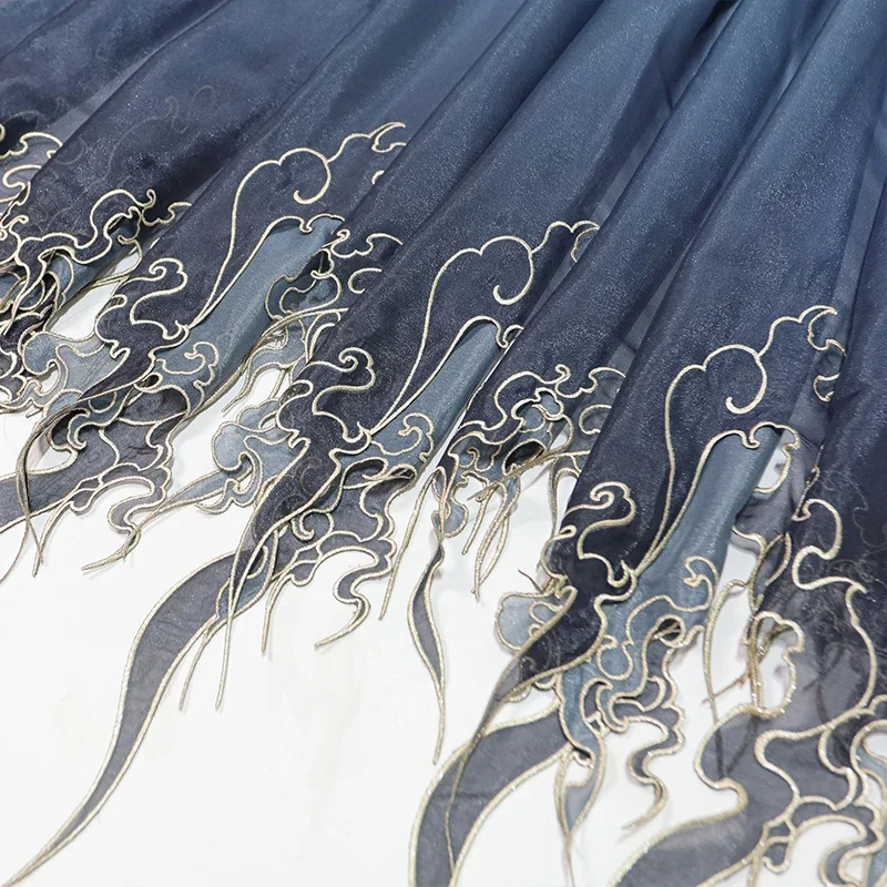 Kain Gradasi Daun Teratai Bord - Sewing Fabric ulasan dan harga