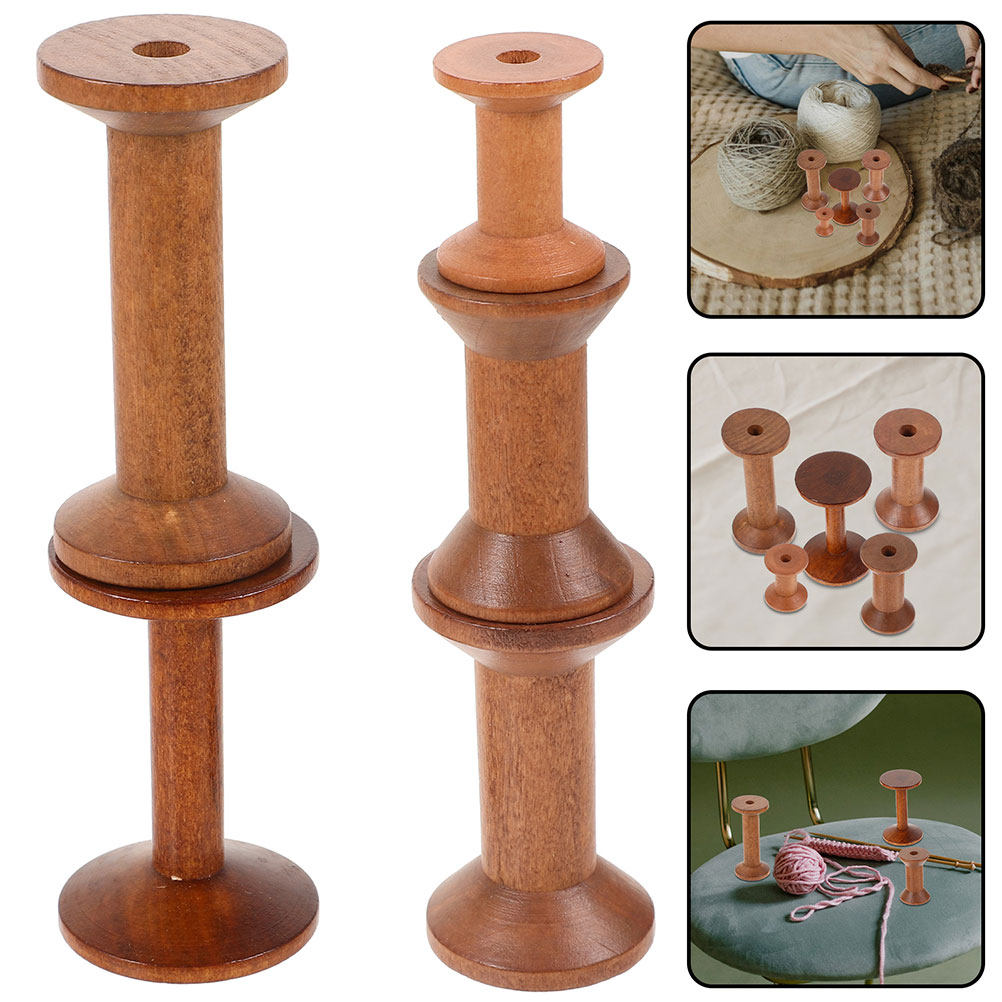 7 Buah Gulungan Benang Kayu Vi - Thread Bobbins Empty ulasan dan harga