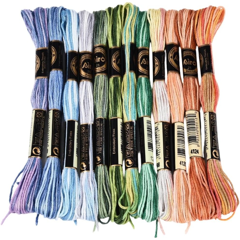12 Gulungan Benang Sulam 105 Y - Embroidery Floss Thread ulasan dan harga