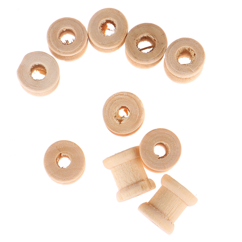 100 Buah Gulungan Benang Kayu  - Thread Bobbins Empty ulasan dan harga
