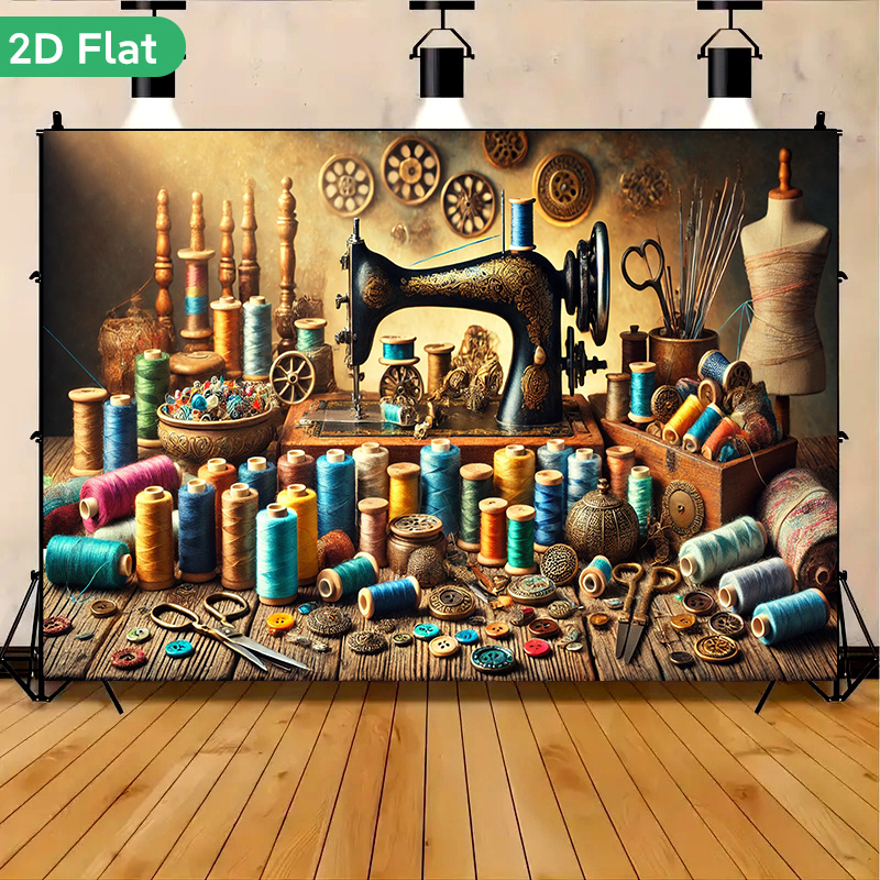 Tapestry Dinding Atelier Jahit - Sewing Machine For Textile ulasan dan harga