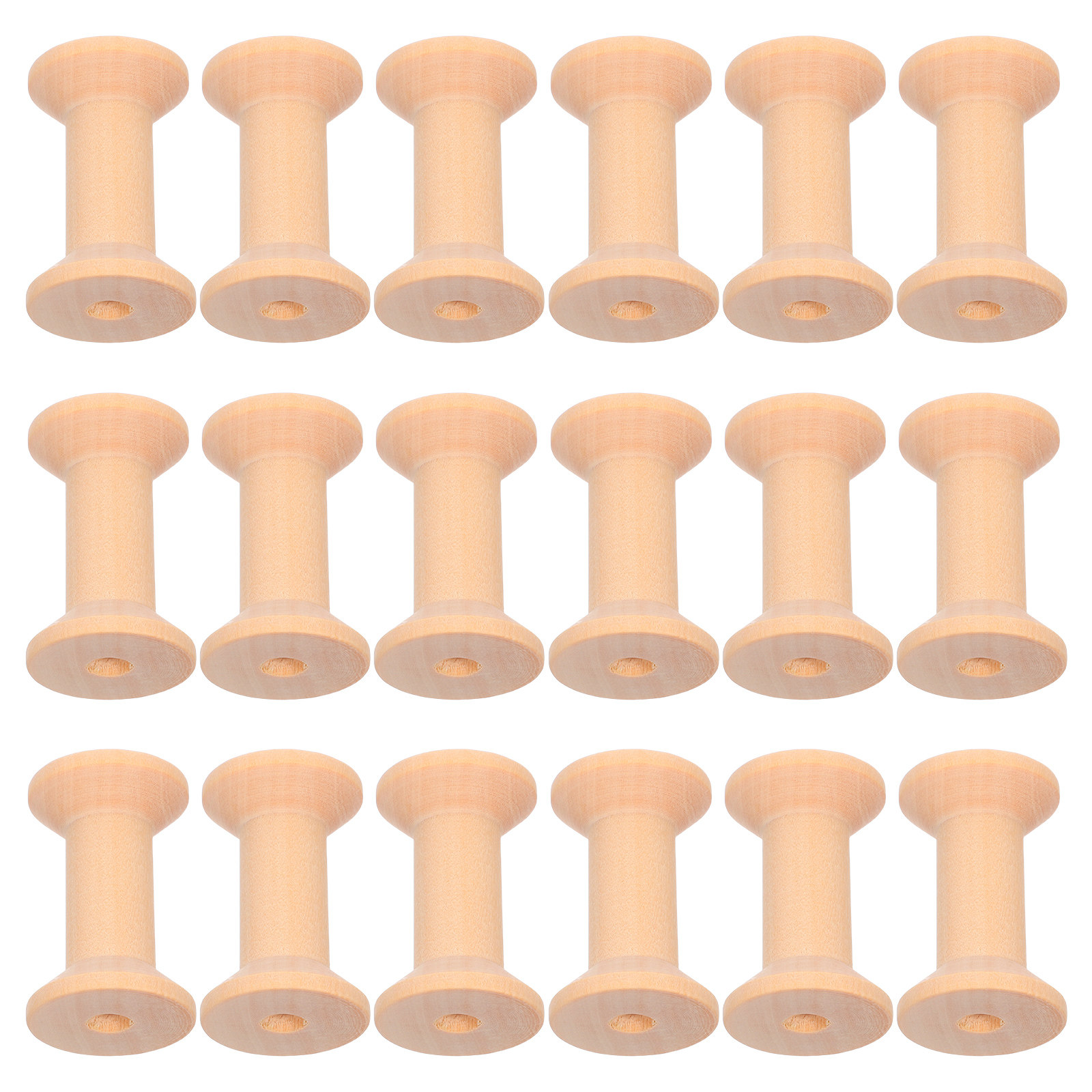 50 Buah Gulungan Kayu Alami Vi - Thread Bobbins Empty ulasan dan harga