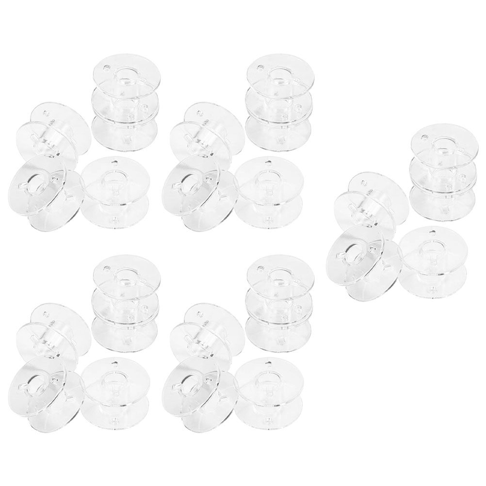1Set Bobin Plastik Transparan  - Thread Bobbins Empty ulasan dan harga