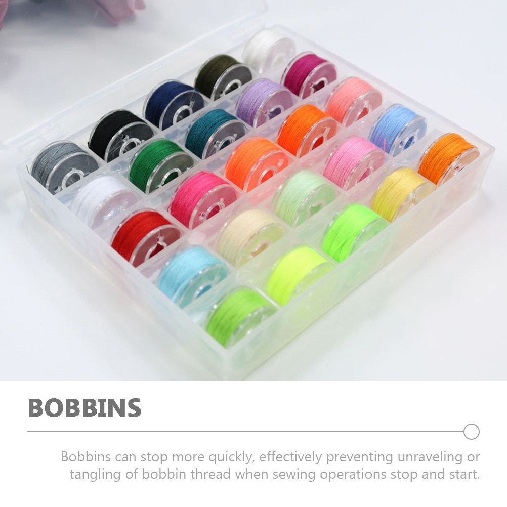 1Set Bobin Plastik Transparan  - Thread Bobbins Empty ulasan dan harga