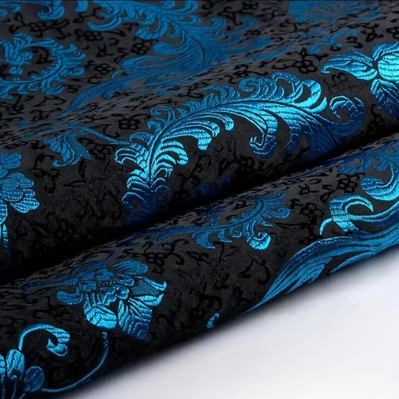 Kain Brokat Ekor Phoenix Biru  - Sewing Fabric ulasan dan harga