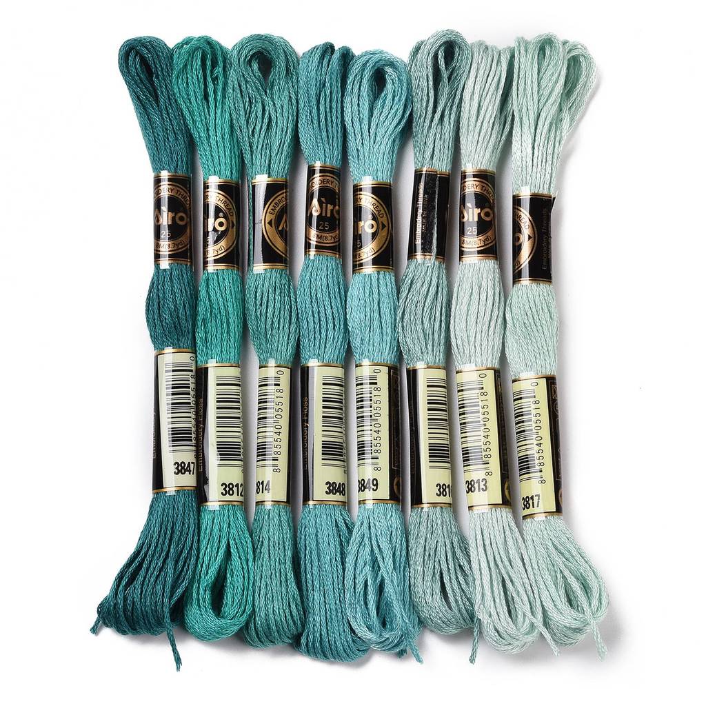 1Set 8 Gulungan Benang Bordir  - Embroidery Floss Thread ulasan dan harga